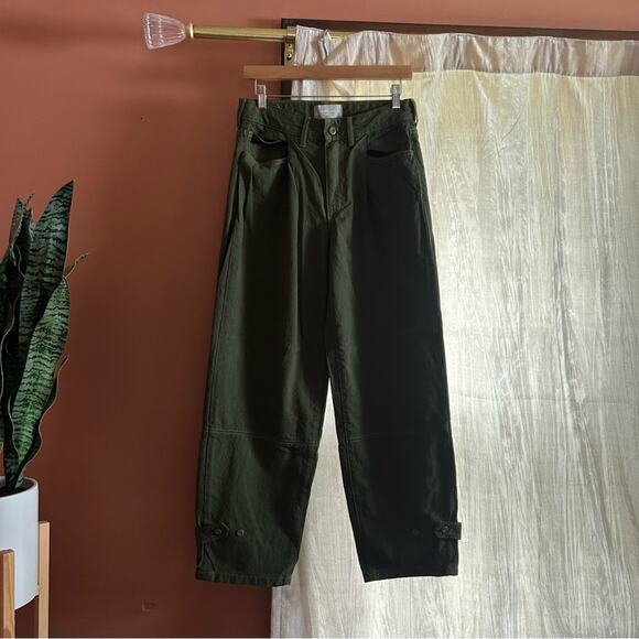 The Everlane x Marques' Almeida Canvas Oversized Barrel Pant Green NEW Size 26R - Picture 3 of 11